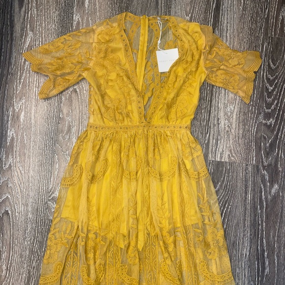 NWT $88 Mustard yellow Honey Punch dress - Picture 7 of 9